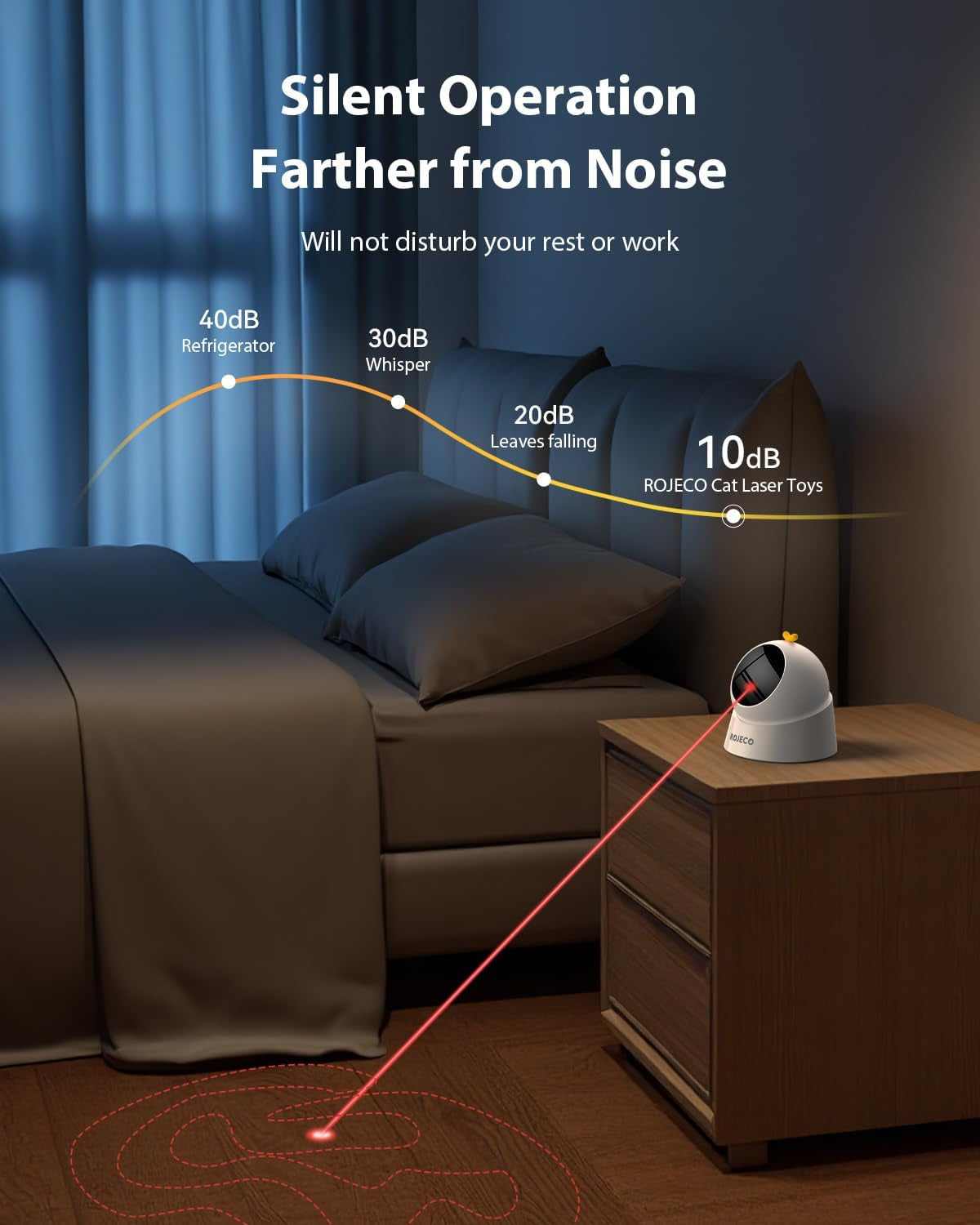 Auto Laser Cat Toys for Indoor Cats,Upgraded Interactive Cat Toy with Magnetic Base,3 Speed Modes & Auto Sleep,Rechargeable Interactive Cat Toys for Bored Indoor