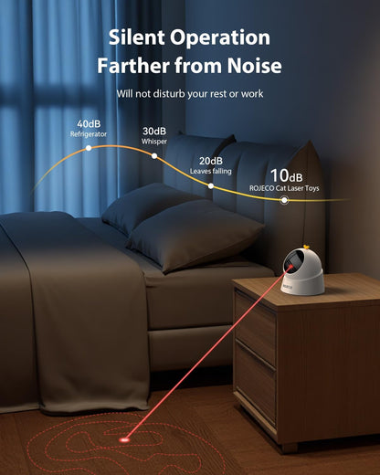 Auto Laser Cat Toys for Indoor Cats,Upgraded Interactive Cat Toy with Magnetic Base,3 Speed Modes & Auto Sleep,Rechargeable Interactive Cat Toys for Bored Indoor